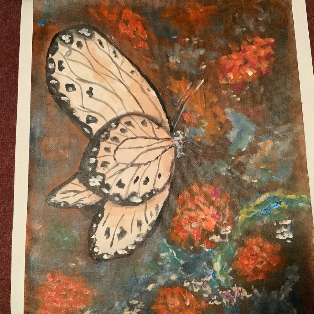 BUTTERFLY ORIGINAL ACRYLIC PAINTING
